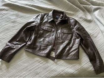 Ladies Dark brown leather jacket