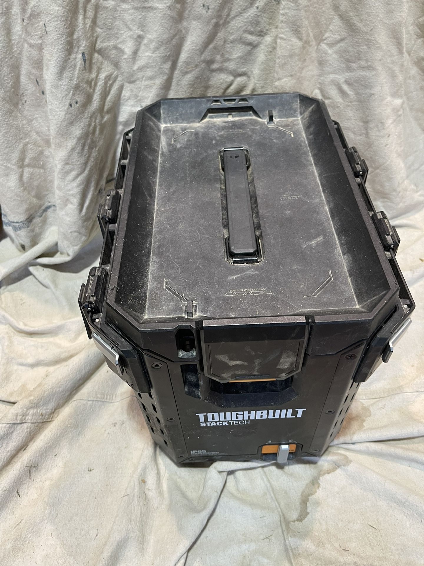 Toughbuilt Stack Tech Compact Lockable Black Tool Box And Compact Organizers