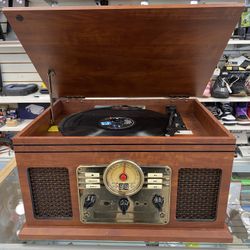 Home ITVS-200B Bluetooth Music Center Turntable CD Radio AUX