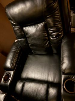 combo deal! 2 faux leather reclining chairs