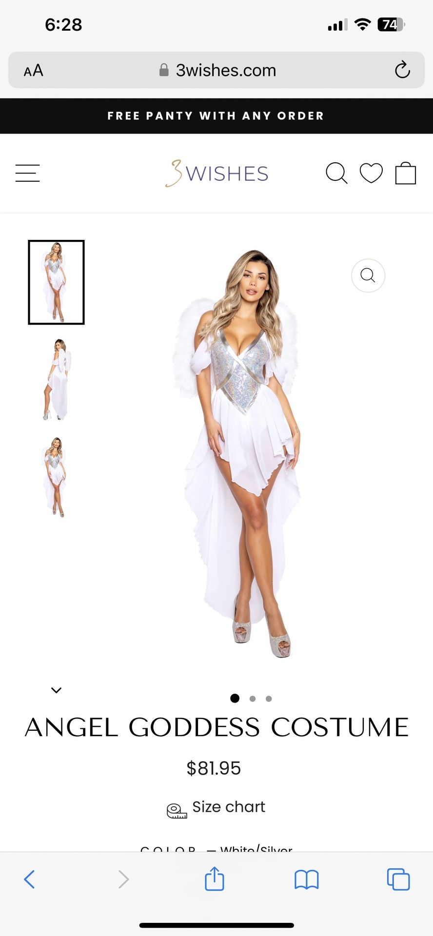 Sexy Angel Costume White Romper/dress