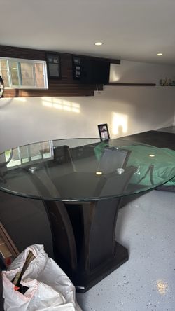 Glass/Wooden Dining Table