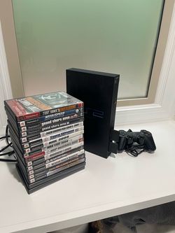Sony PlayStation 2 Console with Controller and Games