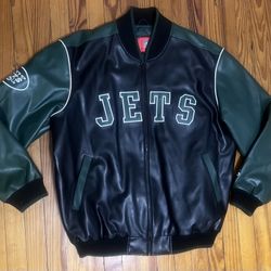 JETS- XL- Faux Leather Men’s Jacket
