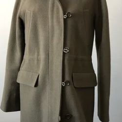 Jcrew Olive Parka Wool Coat 