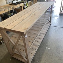 Console Wall Table Farmhouse Rustic