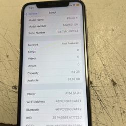 iPhone X Unlocked 64gb White