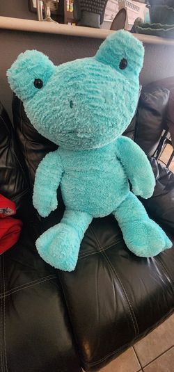 Large Build-A-Bear Teal Frog Plush