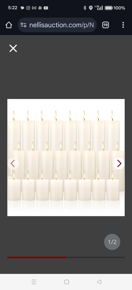 23 Ivory Pillar Candles
