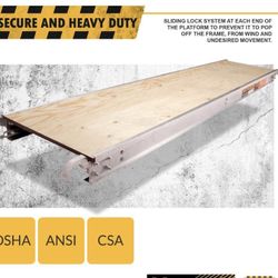 MetalTech 7 ft. x 19 in Scaffolding Platform with 5/8 Plywood Plank and aluminum side