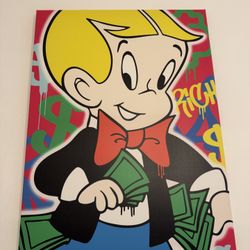 Richie Rich Graffiti Street Art Canvas Painting 24x32 – Pop Art Wall Decor