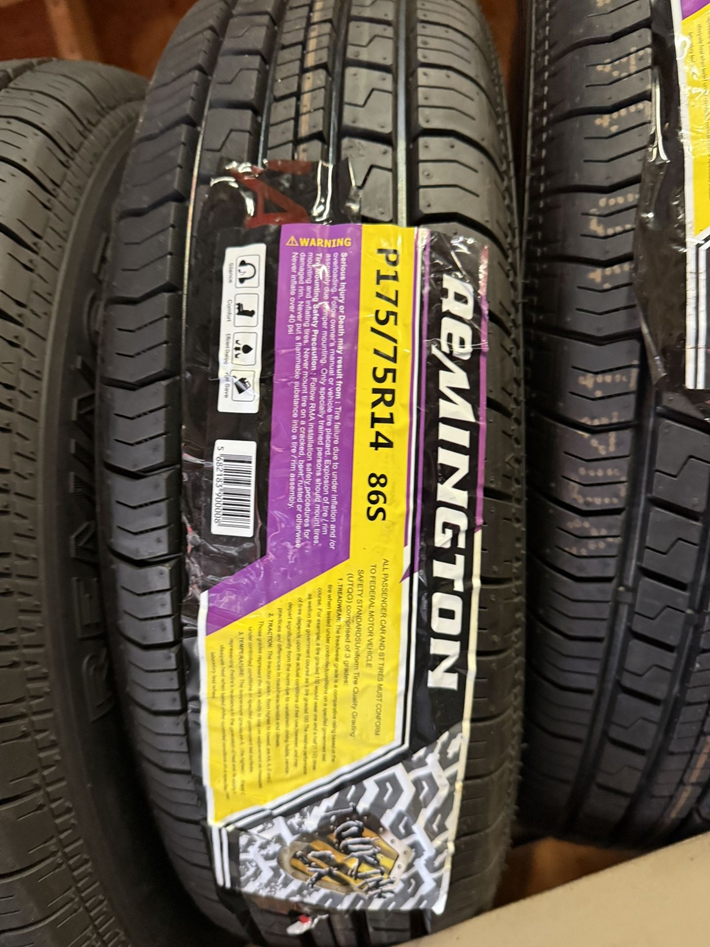 New175/75R14 Remington White Wall $$110 Per Tire