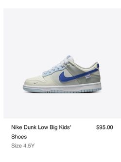Rare New Retro Nike Dunk Low Ivory Hyper Royal Wolf Stitch It - Size 4.5m/6w - Only $150