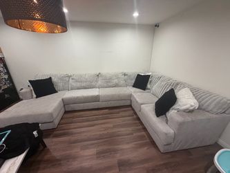 Large Sectional Sofa with Chaise $600 OBO