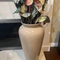 Faux Flowers And Vase