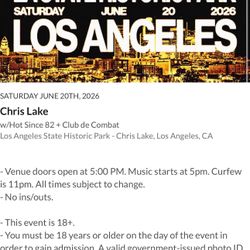 2 Chris Lake GA Ticket