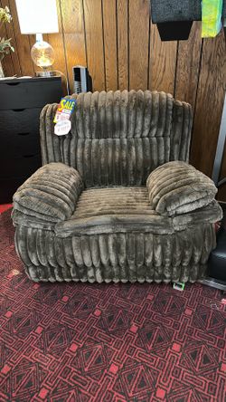Brown Corduroy Recliner 