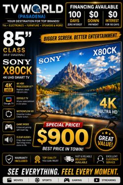 BRAND NEW SONY X80CK 85INCH SMART 4k TV