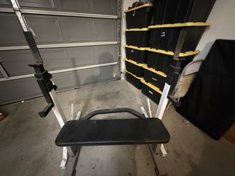 York Barbell Squat Rack and Bench