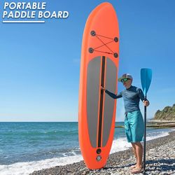 12FT Inflatable Stand Up Paddle Board, 3 Fins Paddleboard with Full SUP Accessories for All Skill Levels, Portable Two-Way Hand Pump and Carry Bag, 40