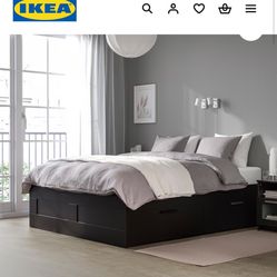 Black King Size Bed Frame With Storage 