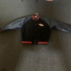 Vintage Varsity Denver Bronco Leather Jacket 