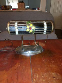 1921 Slag‑Glass Desk Lamp (“Roaring 20's Barrel Lamp”)