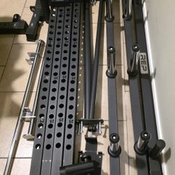 REP Fitness Power Squat Rack + Weight Storage.