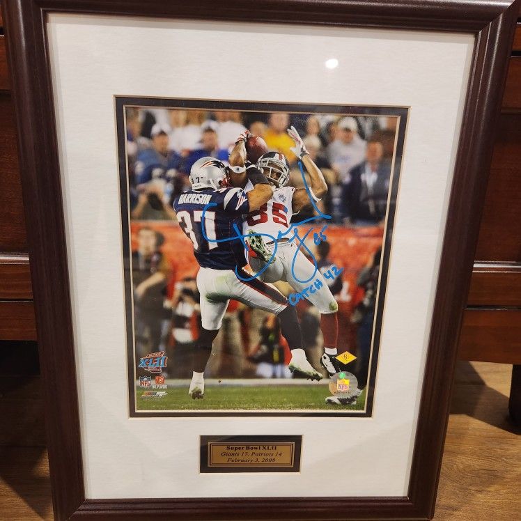 DAVID TYREE Signed 16x20 Photo NY GIANTS Inscribed The Catch JSA COA