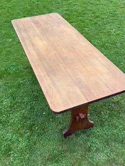 Mission Style Trestle Table - Solid Fir