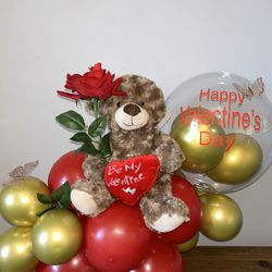 Balloon Arrangements Arreglista Con Globos Teddy Bear Valentines Day
