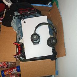 PS5, Custom Controller, And Headset