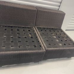 (Delivery Available) Modular Outdoor Wicker Chairs Sofa 58”