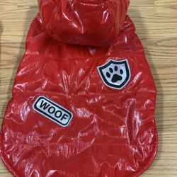 2 Medium Red Dog Raincoats