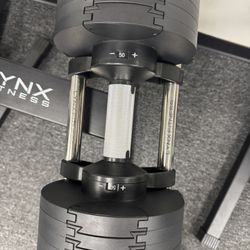 LYNX FITNESS ( BRAND NEW IN BOX ) Pair Of 50lb Adjustable Dumbbells