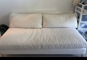 CB2 DECKER ARMLESS LOVESEAT