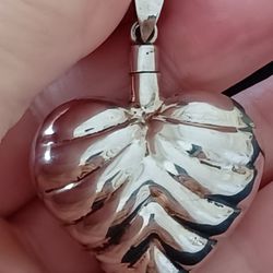 Rare Sterling Heart Perfume/ Oil Pendant
