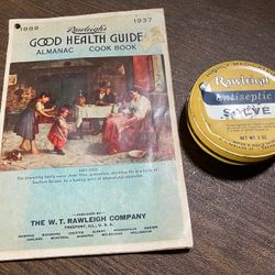 Vintage Rawleighs Good Health Guide And  Salve Tin
