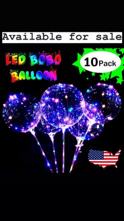 LED BALLOONS BOBO 10 PACK