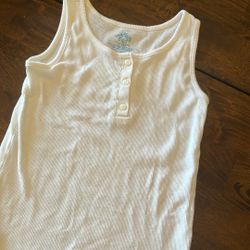 Girls White Tank Top