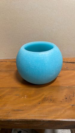 Turquoise Round  Wax decorative candel
