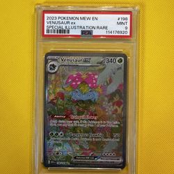 2023 POKEMON MEW EN VENUSAUR ex SPECIAL ILLUSTRATION RARE PSA #198 MINT 9