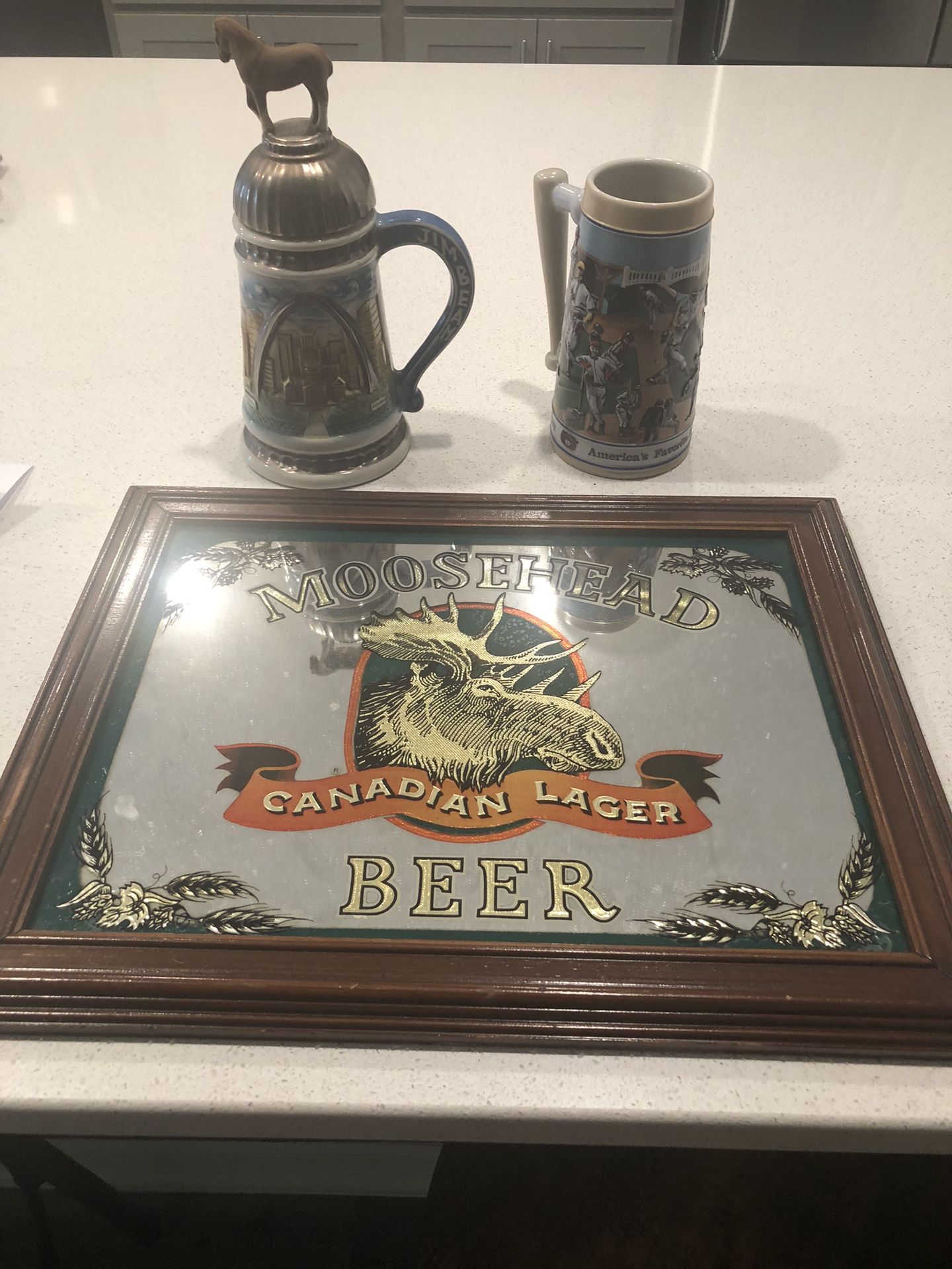 Jim Beam Mug, Budweiser Baseball Mug