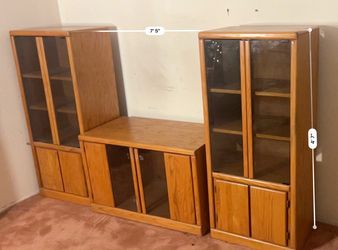 3 piece oak entertainment center $200 obo