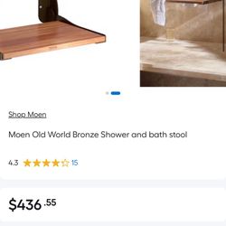 Moen Teak Shower Chair Old World Bronze DM7110