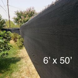 6x50 Privacy Fence Screen - BLACK