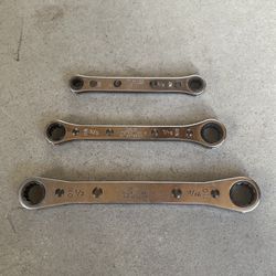 Snap On Ratchet Wrenches (3) 1/4 - 9/16