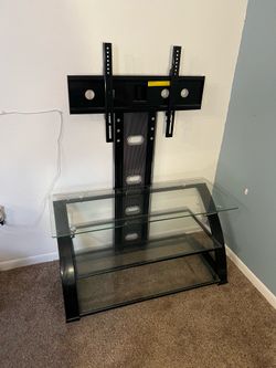 Glass tv stand