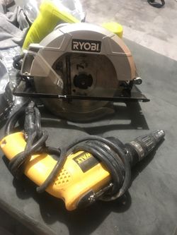 Ryobi Hand saw & dewalt joint drill