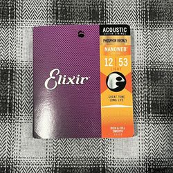 Brand New Sealed Elixir Guitar Strings For Acoustic 